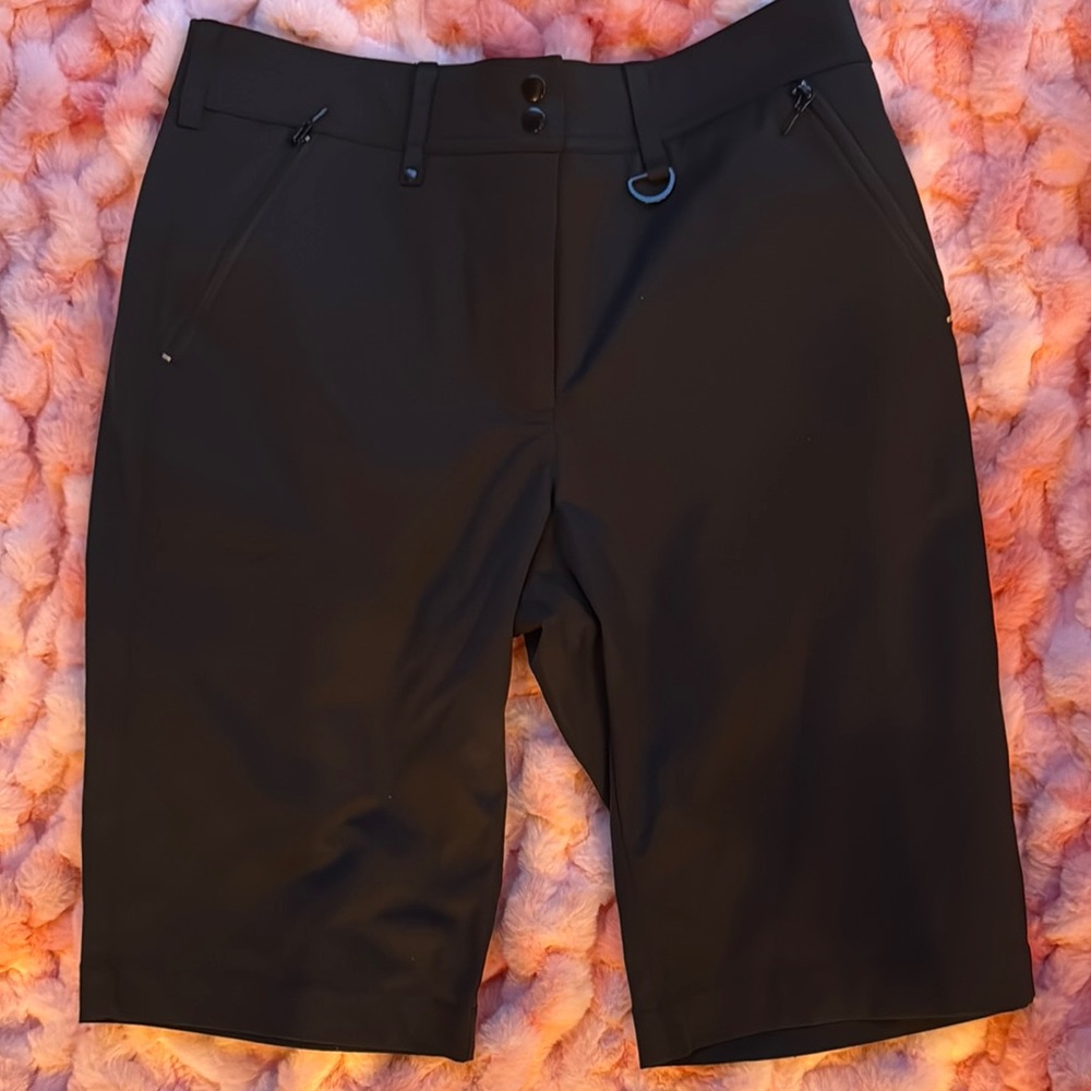 Classic Black Bermuda Shorts with Tailored Fit